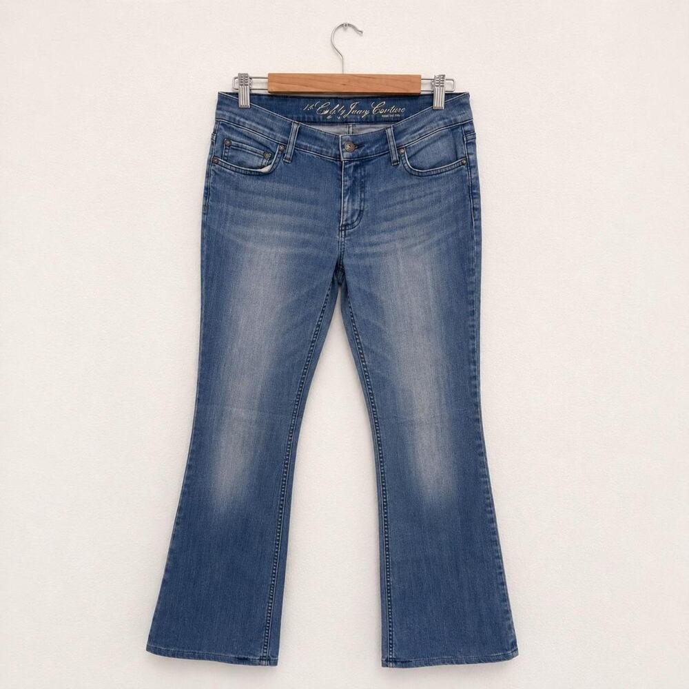 y2k juicy couture heart pocket flare jeans